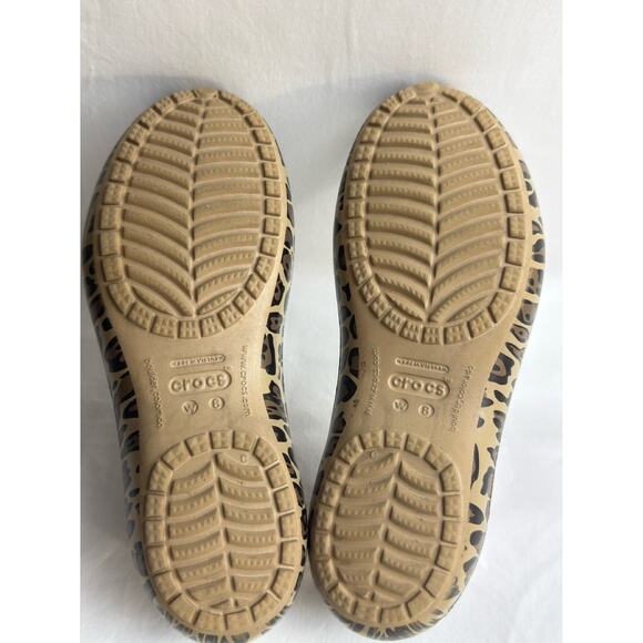 Crocs Kadee Animal Print Cheetah Leopard Women’s 8 Ballet Shoes Slip On - Picture 10 of 11
